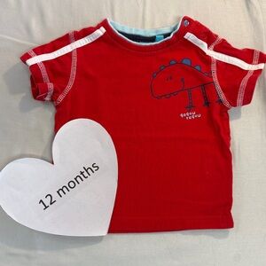 Gagou Tagou - Red Dinosaur Kids short sleeve T-Shirt